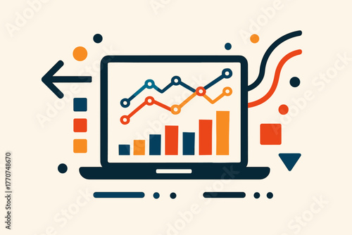 Visualization style strong labels minimalist representing shapes abstract charts no data icon