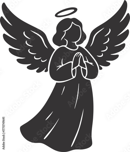 Christmas angel vector illustration 