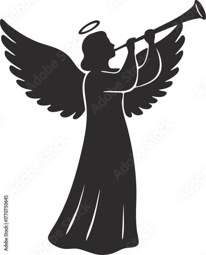 Christmas angel vector illustration 