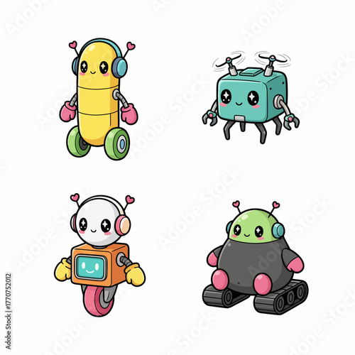 very cool cute robot design