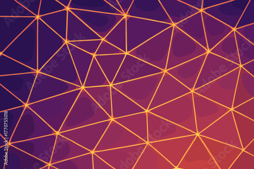 Icon mesh edges emojis polygonal neon no captions cyrillic labels network full