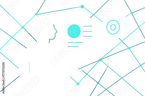 Panels geometric modern tech interaction clean captions no characters labels icon vector