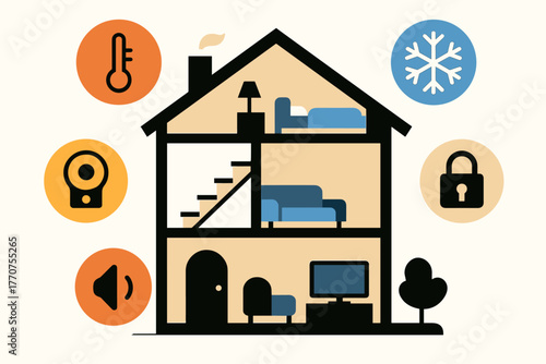 No smart vector shapes characters icon conceptual bubbles home neutral entertainment cyrillic