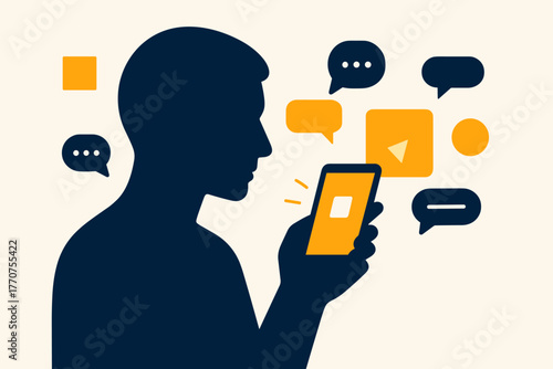 Virtual art clean limited icon strong glowing no chat captions connection vector