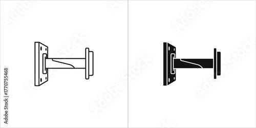 Towel holder line icon outline towel holder vector icon for web design