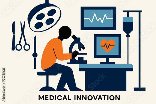 Icon hospital bubbles geometry art innovation letters no text monitors vector bold