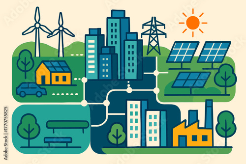 Punctuation no stylized icon city design speech emojis vector layout cohesive smart