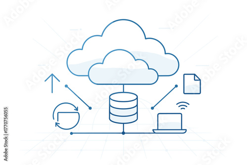 Outlines vector icon gradient minimalism coverage connections professional palette network linked minimal