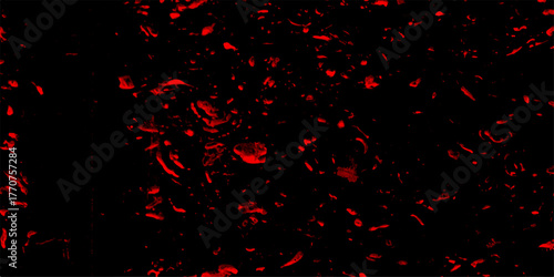 Decorative red panoramic background texture and best free red grunge design assets. Red granite tiles floor on red background. Dirty rustic fire red texture. Dark grunge textured red concrete wall