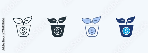 Seed Funding Multiple Style Icon Collection