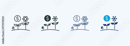 Growth Stage Multiple Style Icon Collection