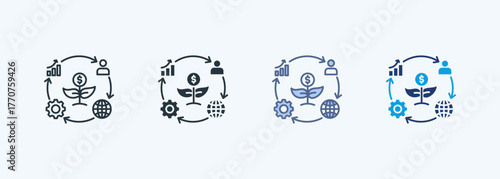 Funding Ecosystem Multiple Style Icon Collection