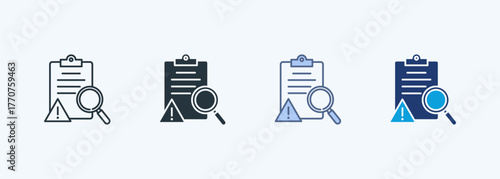 Risk Assessment Multiple Style Icon Collection