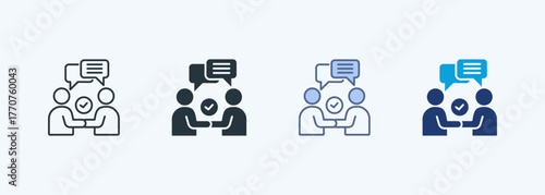 Negotiation Multiple Style Icon Collection