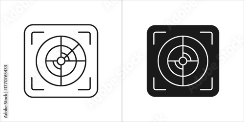 Minimalist target icon, symbolizing precision and accuracy