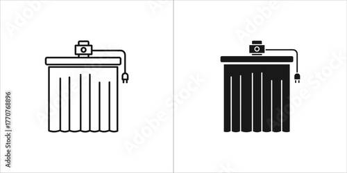 Black and white automatic paper towel dispenser