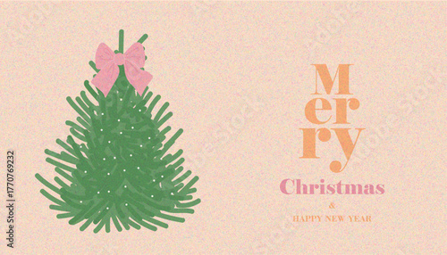 Merry Christmas and Happy New Year. Set of vector illustrations for background, greeting card, party invitation card, website banner, social media banner, marketing material
