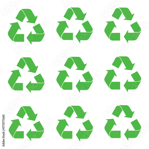 Recycling symbol set vector