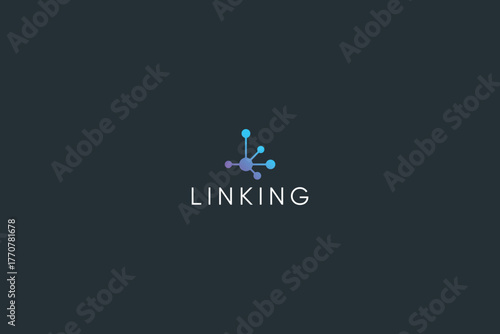 Letter L creative modern network linking logo