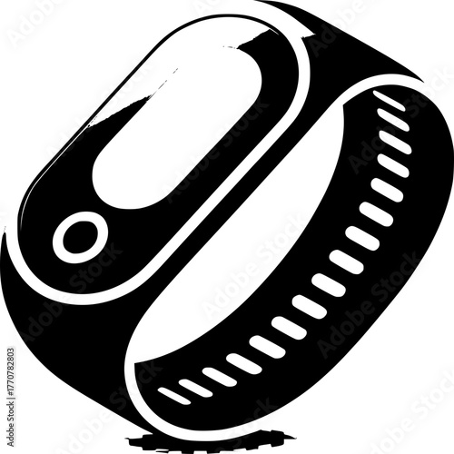 Modern Wrist Companion: A sleek, modern fitness tracker, a wearable device, poised to monitor and measure your every step.