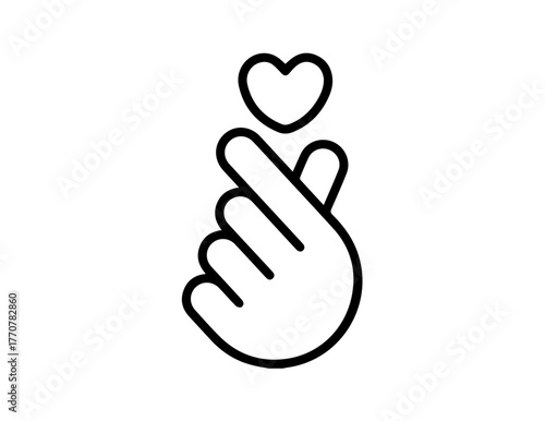 Hand holding heart vector illustration symbol of love and care