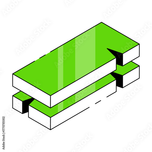 A unique design icon of wood planks 