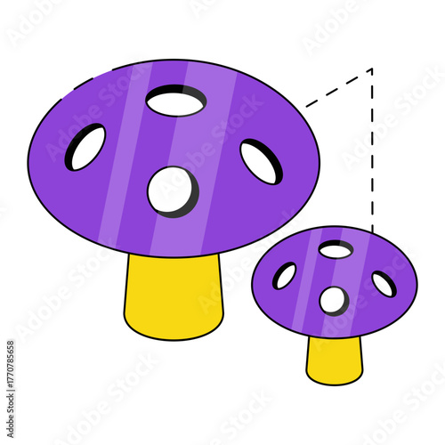 Modern design icon of mushroom