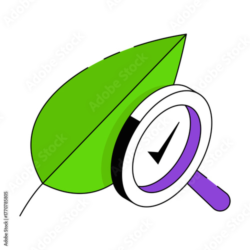 Modern design icon of ecological research 