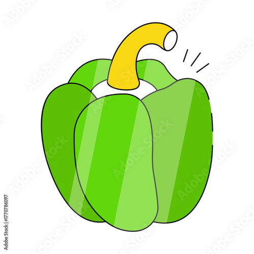 A perfect design icon of capsicum