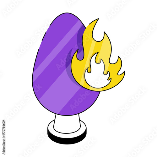 Editable design icon of forest fire