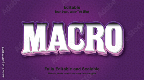 Macro text effect detail, close-up, realistic, sharp, focus, zoom typography design.