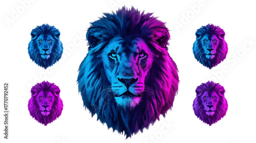 lion head vector illustration