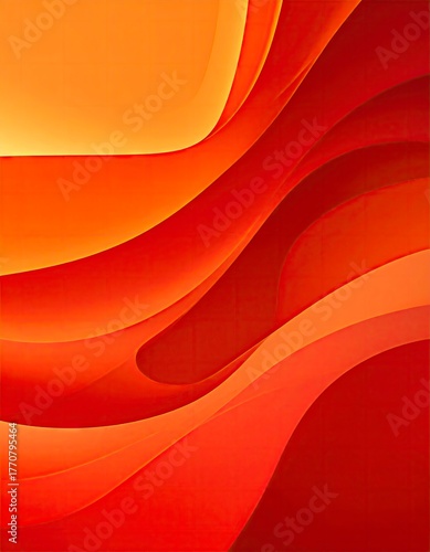 Abstract Orange Waves - Dynamic Flow and Warm Tones.
