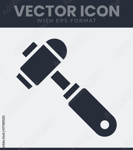Meat tenderizer mallet kitchen tool icon vector simple design