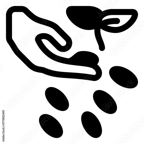 Sowing seeds icon