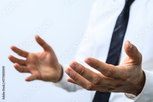 Close-up of businessman's h...
