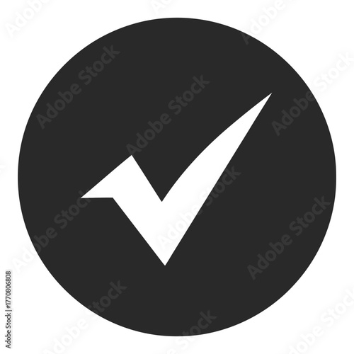 Check mark in a circle vector