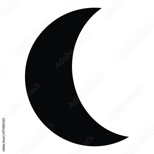 Crescent moon icon vector