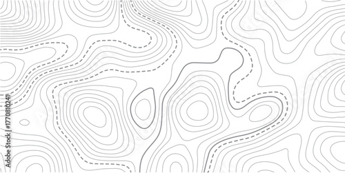 Topographic map pattern background vector .Modern design with White background with topographic wavy pattern design.paper texture Imitation of a geographical map shades