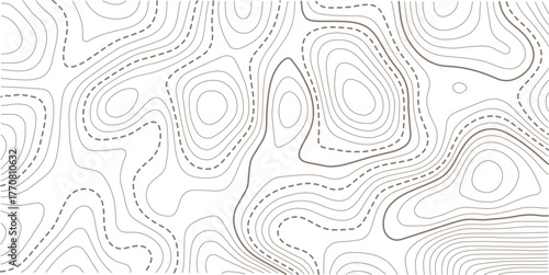 Abstract Topographic Pattern contour line map. Luxury gold abstract line art on transparent background image. .The concept of a conditional geography scheme and the terrain path. Design materials. 