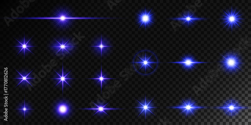 Lens Flare, light glow effect. sun or realistic shining star with backlight effect.
bokeh glitter and sparkles or sparkles on transparent background.