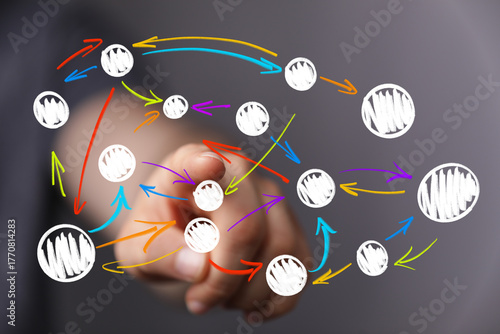 Abstract digital network wi...