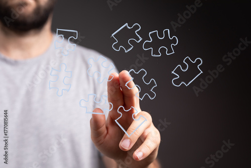 Abstract image of a man con...