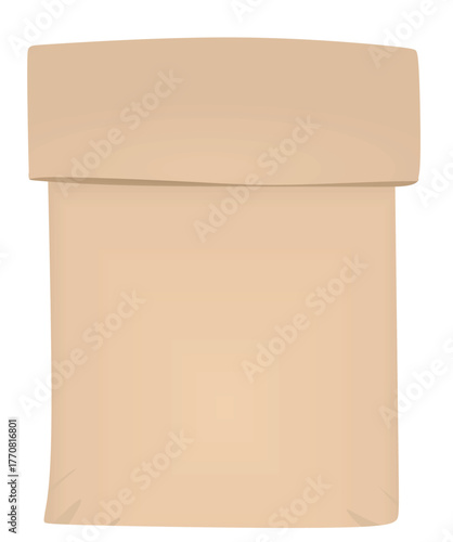 Brown paper bag. vector illustration	