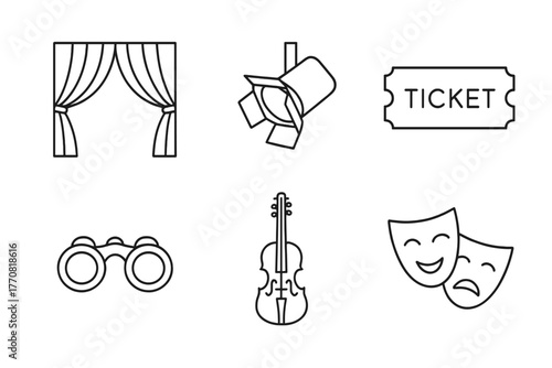 Enjoying a live performance at the theater with tickets, instruments, and excitement all around