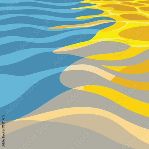 Abstract Water and Sand Ripples clear macro