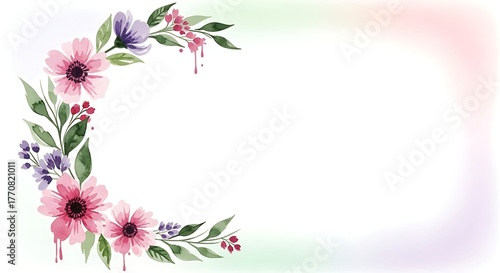 Editable flower frame
