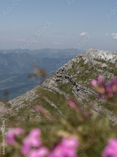 Peaks of the Balkans hiking trail in Albanian mountains