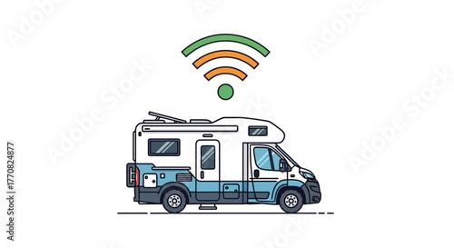 Stay connected on the go with a modern RV featuring WiFi connectivity, perfect for remote work and digital nomads embracing the freedom of the open road