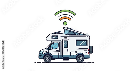 Stay connected anywhere with this modern RV featuring mobile wifi, perfect for digital nomads and family adventures in a comfortable home on wheels
